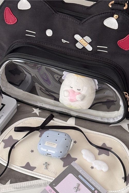 Cat Ita Bag with Clear Window for Plushies and Pins