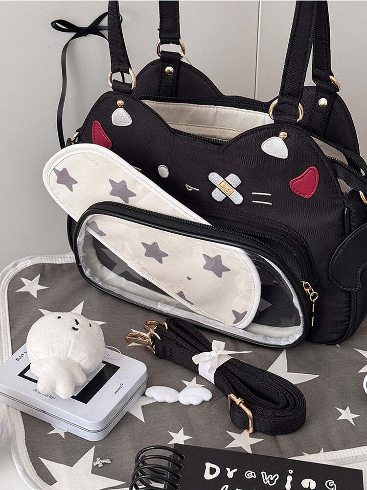 Cat Ita Bag with Clear Window for Plushies and Pins Cat Ita Bag with Clear Window for Plushies and Pins