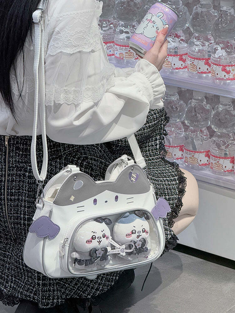 Cat Ita Bag with Clear Window for Plushies and Pins Cat Ita Bag with Clear Window for Plushies and Pins