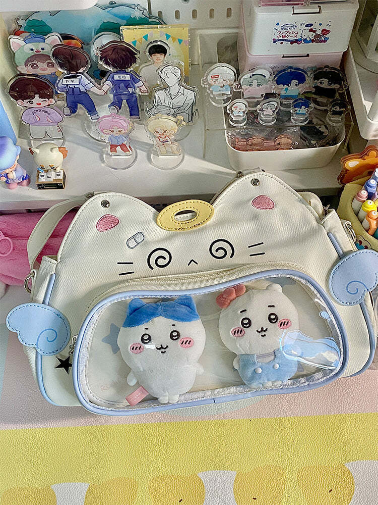 Cat Ita Bag with Clear Window for Plushies and Pins Cat Ita Bag with Clear Window for Plushies and Pins