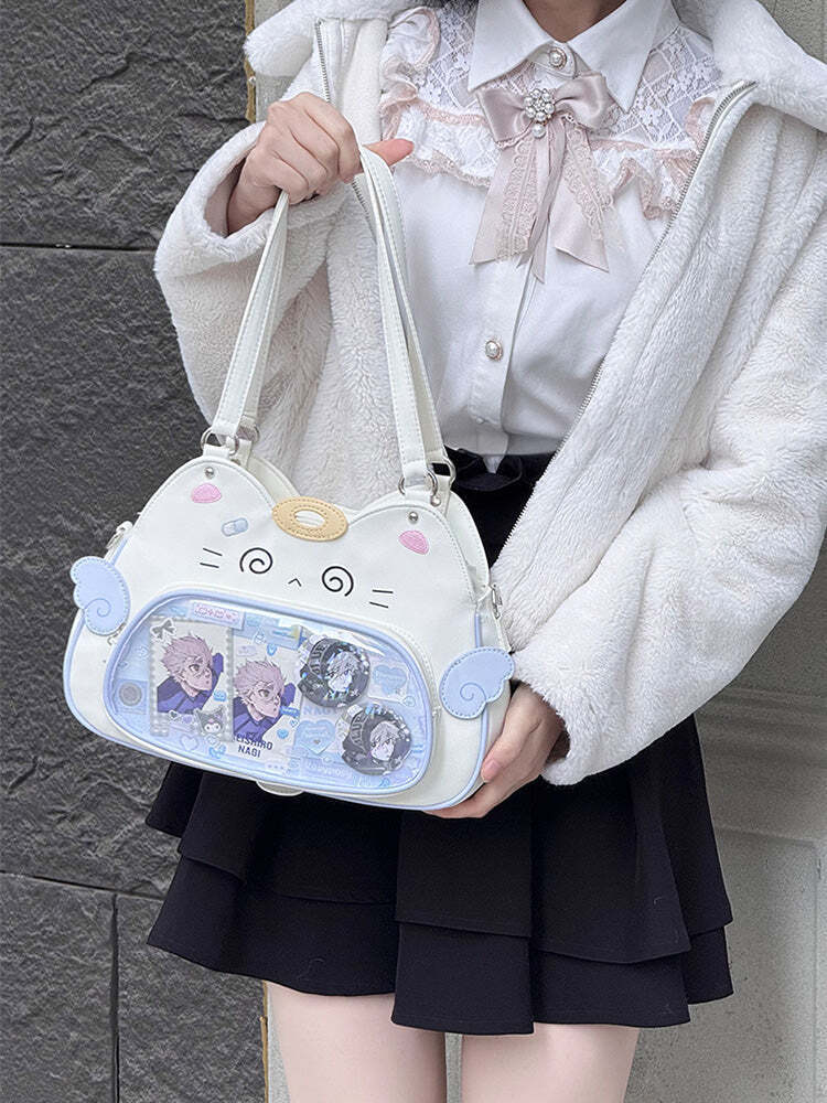 Cat Ita Bag with Clear Window for Plushies and Pins Cat Ita Bag with Clear Window for Plushies and Pins