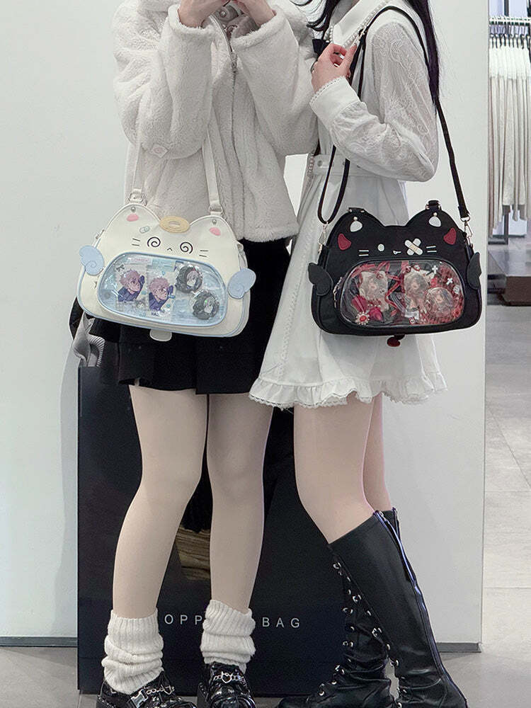 Cat Ita Bag with Clear Window for Plushies and Pins Cat Ita Bag with Clear Window for Plushies and Pins