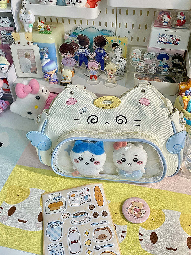Cat Ita Bag with Clear Window for Plushies and Pins Cat Ita Bag with Clear Window for Plushies and Pins