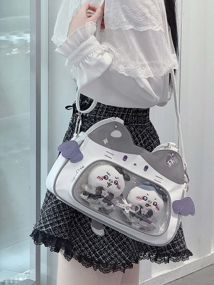 Cat Ita Bag with Clear Window for Plushies and Pins Cat Ita Bag with Clear Window for Plushies and Pins