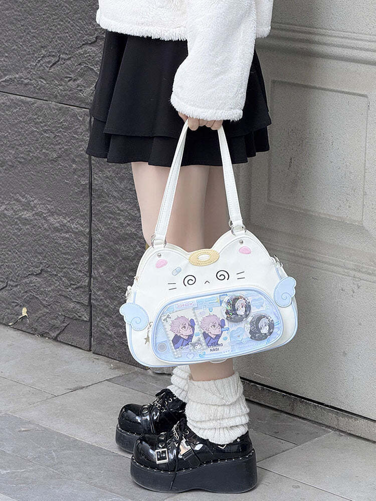Cat Ita Bag with Clear Window for Plushies and Pins Cat Ita Bag with Clear Window for Plushies and Pins
