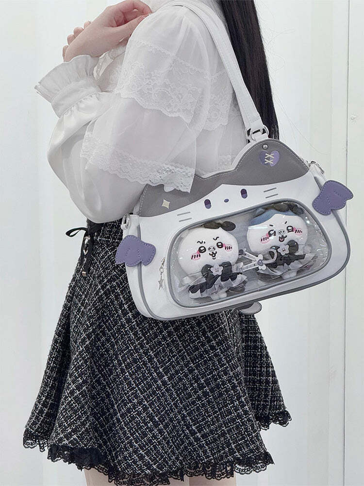 Cat Ita Bag with Clear Window for Plushies and Pins Cat Ita Bag with Clear Window for Plushies and Pins