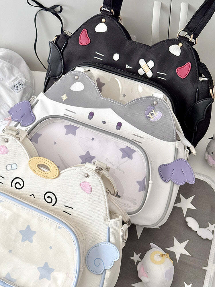 Cat Ita Bag with Clear Window for Plushies and Pins Cat Ita Bag with Clear Window for Plushies and Pins
