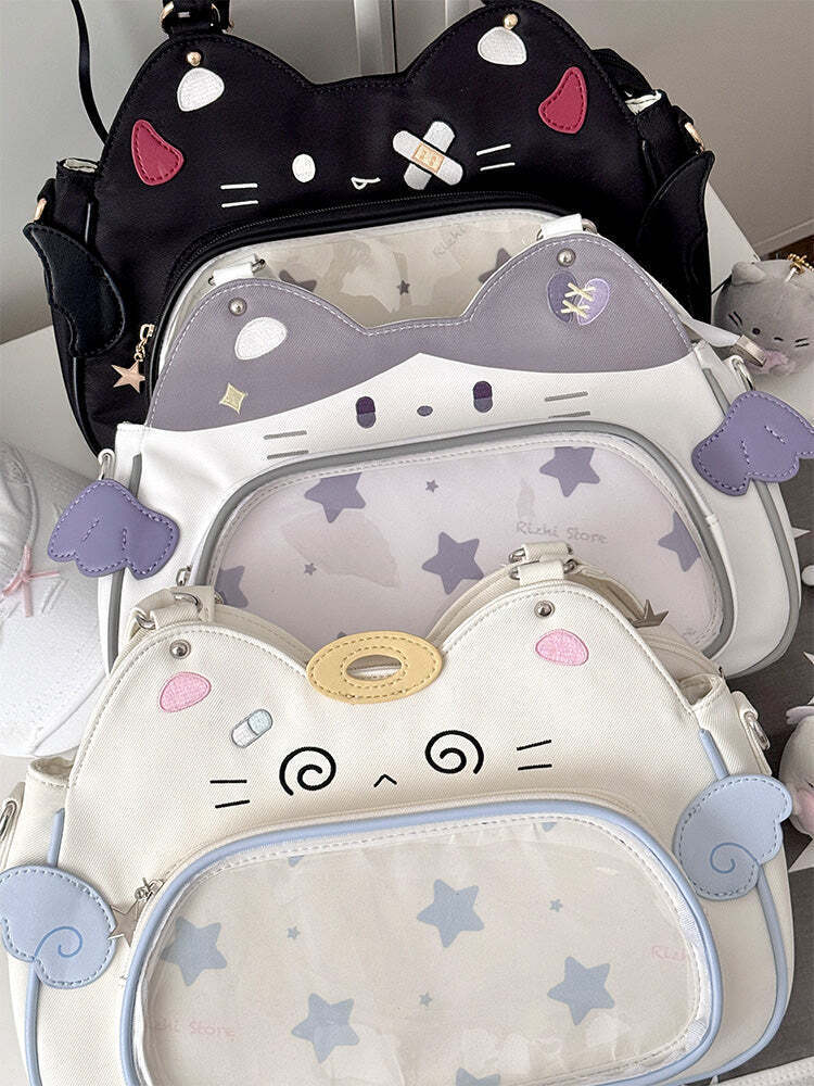Cat Ita Bag with Clear Window for Plushies and Pins Cat Ita Bag with Clear Window for Plushies and Pins