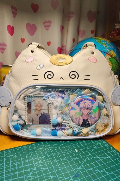 Cat Ita Bag with Clear Window for Plushies and Pins