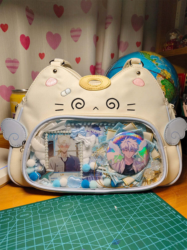 Cat Ita Bag with Clear Window for Plushies and Pins Cat Ita Bag with Clear Window for Plushies and Pins