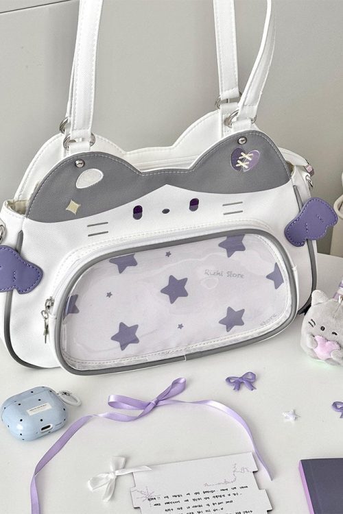 Cat Ita Bag with Clear Window for Plushies and Pins