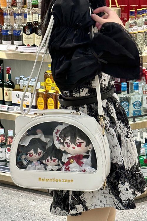 Cat Ita Crossbody Bag for Plushies and Pins