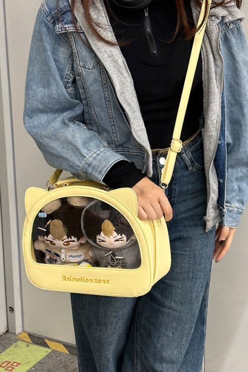 Cat Ita Crossbody Bag for Plushies and Pins