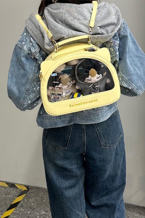 Cat Ita Crossbody Bag for Plushies and Pins