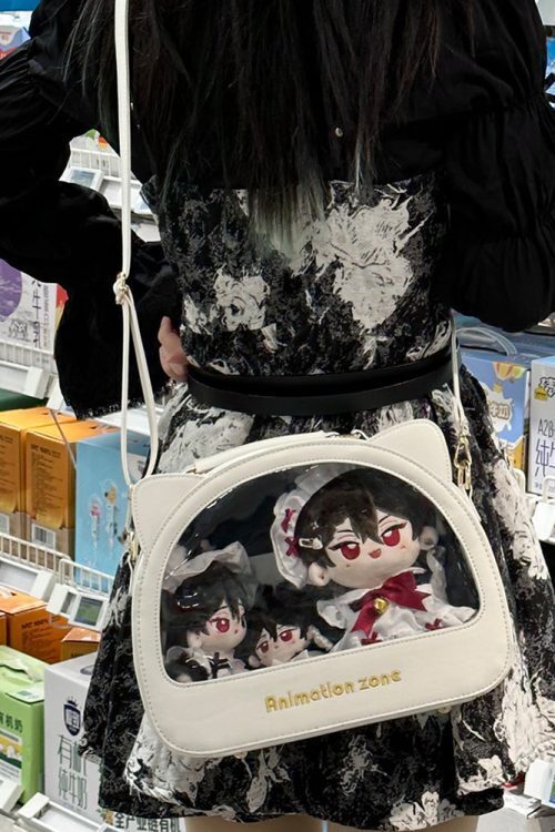 Cat Ita Crossbody Bag for Plushies and Pins