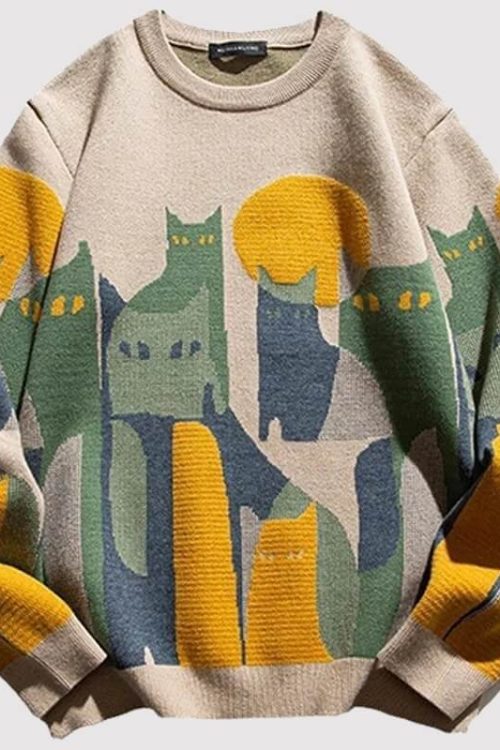 Cat Knitted Sweater