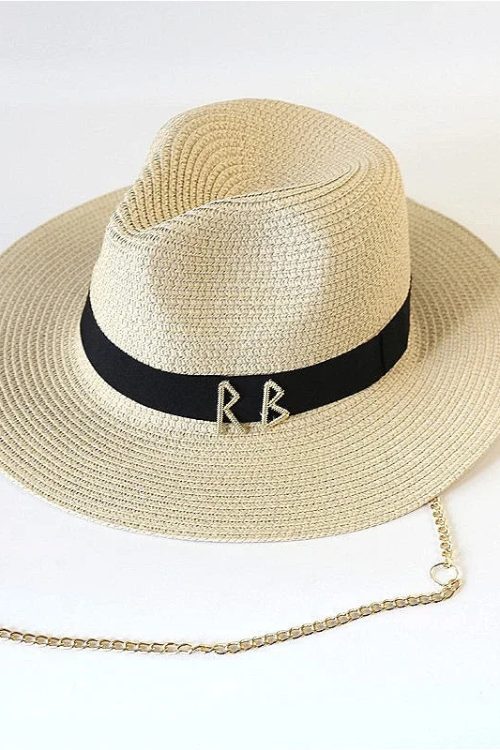 Chain Strap Fedora Swim Hat