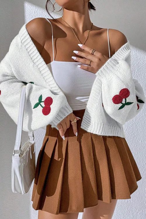 Cherry Knit Cardigan