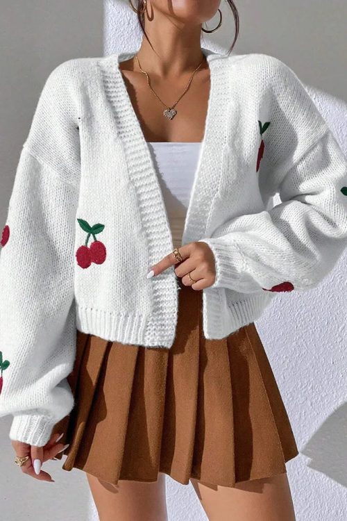 Cherry Knit Cardigan