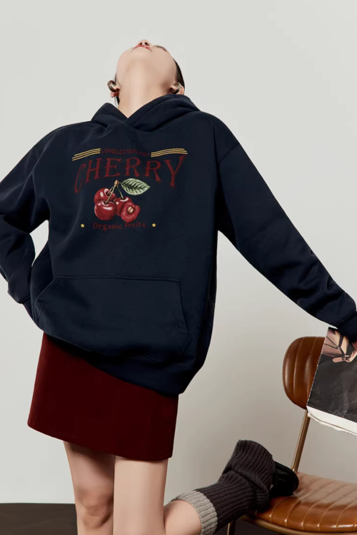 Cherry Print Hoodie