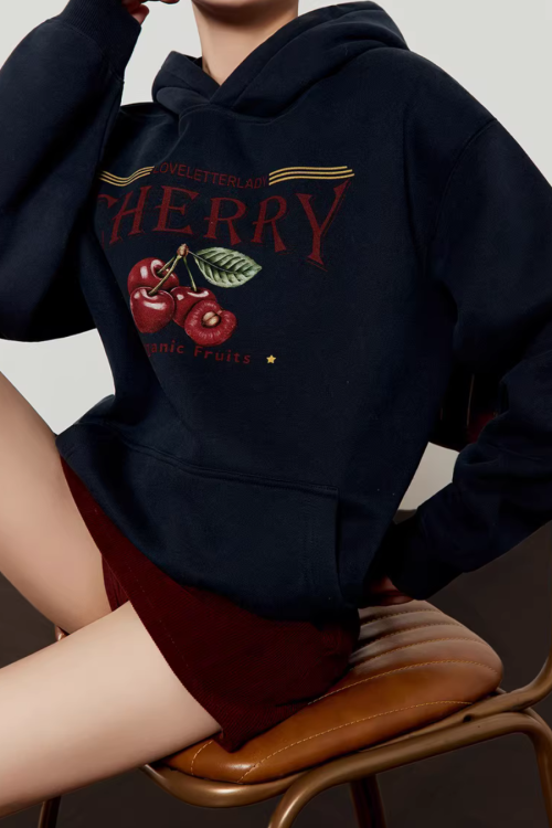 Cherry Print Hoodie