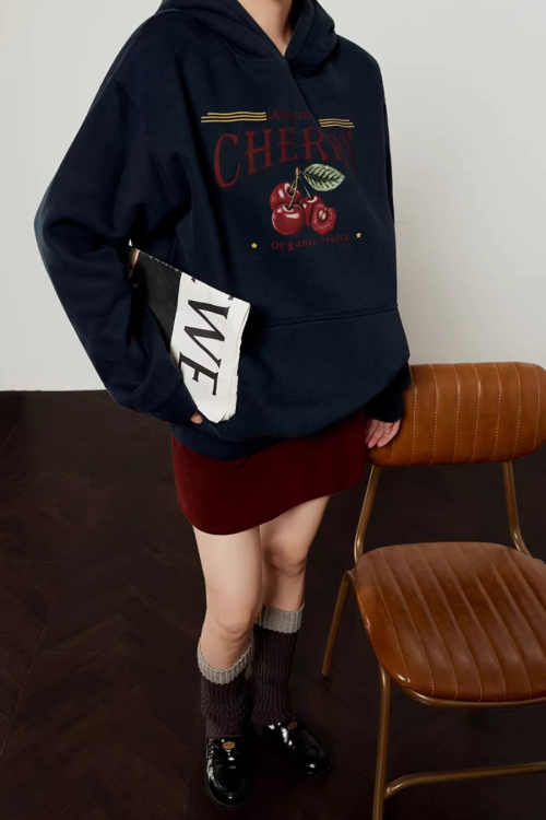 Cherry Print Hoodie