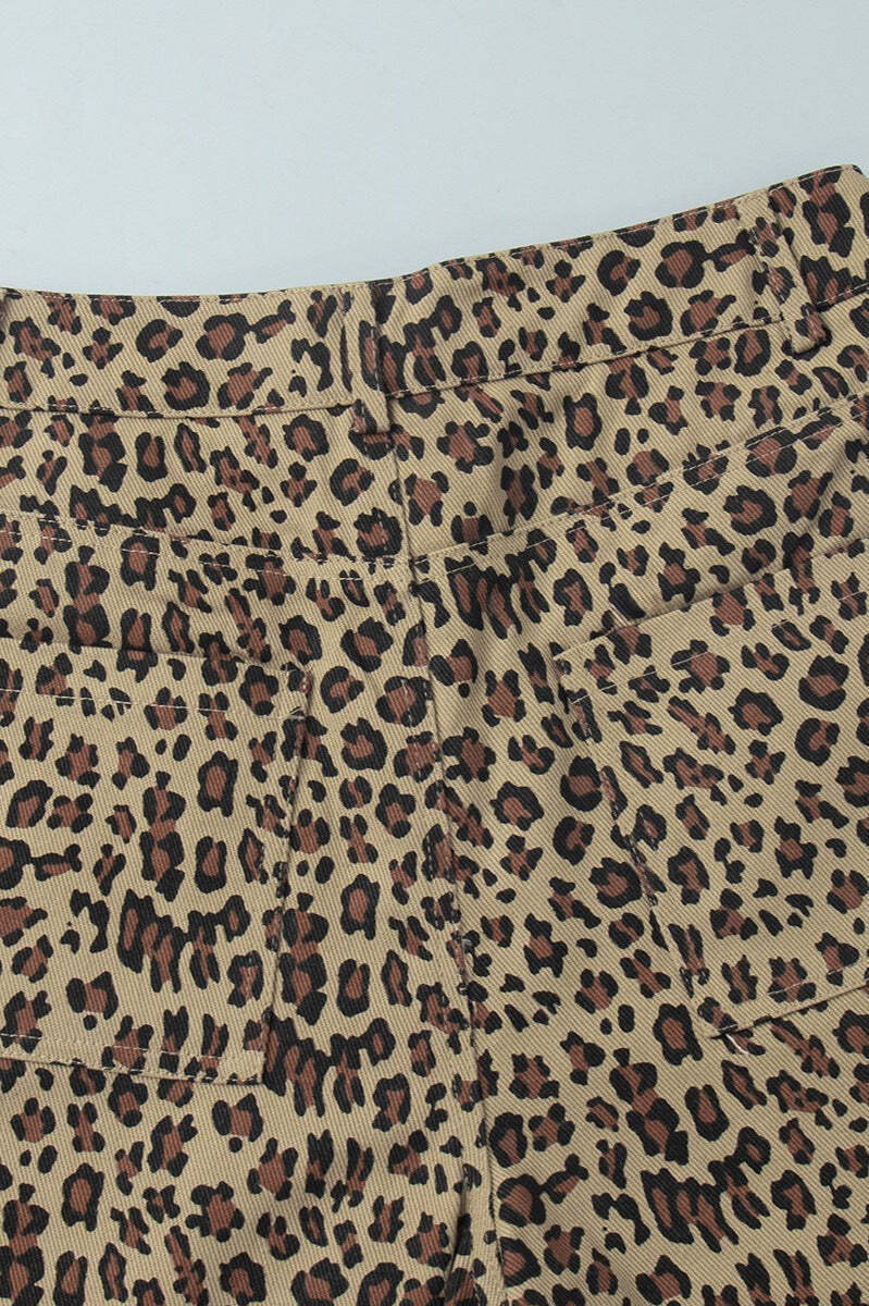 Chic Casual Cotton Leopard Print Shorts Chic Casual Cotton Leopard Print Shorts