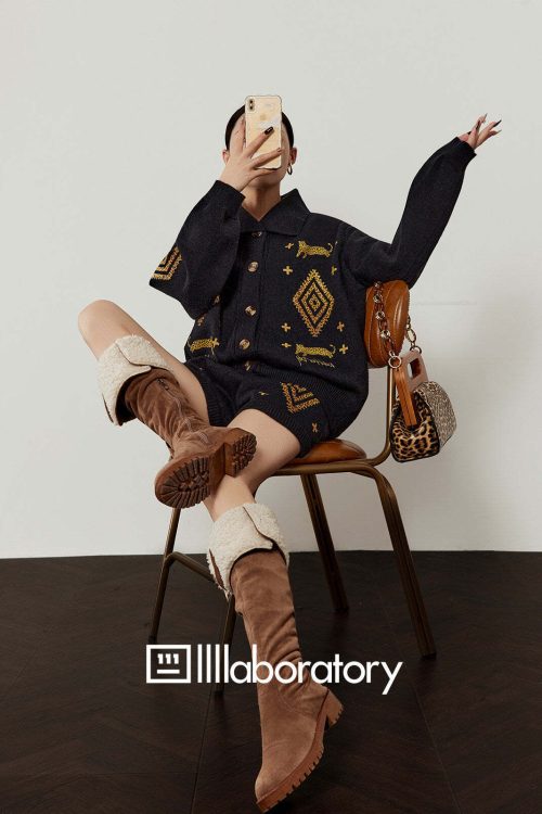 Chic Leopard Knit Top / Shorts