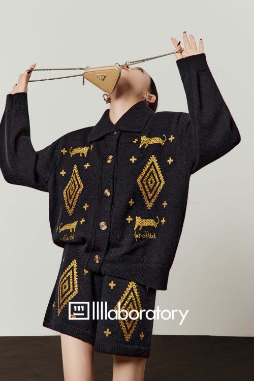 Chic Leopard Knit Top / Shorts