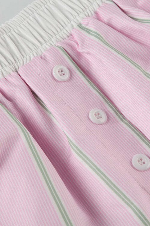 Chic Loose Color Block Striped Shorts