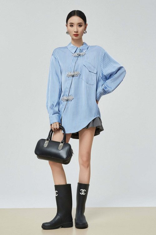 Chinese-Style Long-Sleeve Shirt