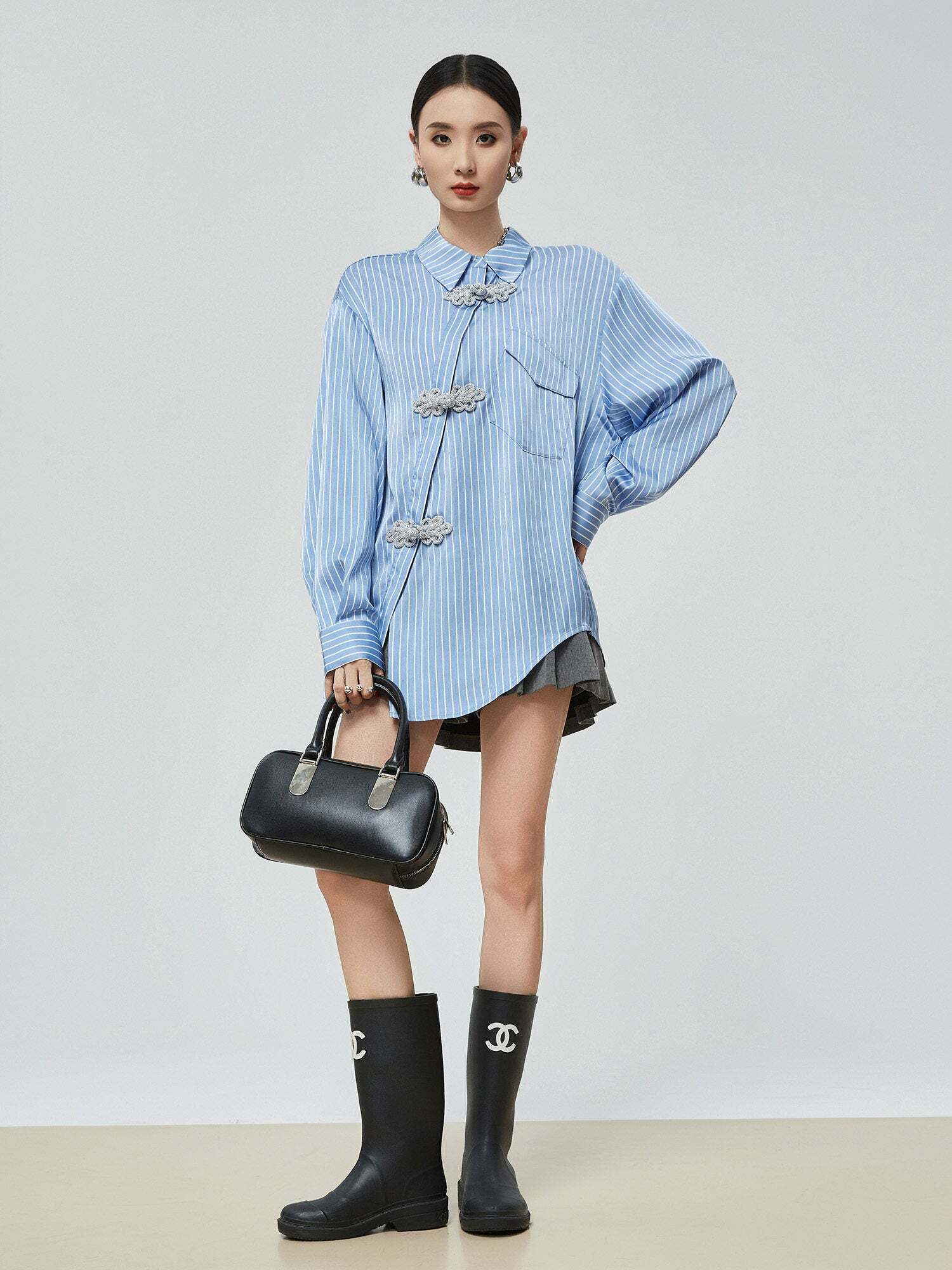Chinese-Style Long-Sleeve Shirt Chinese-Style Long-Sleeve Shirt