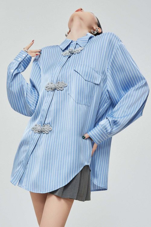 Chinese-Style Long-Sleeve Shirt