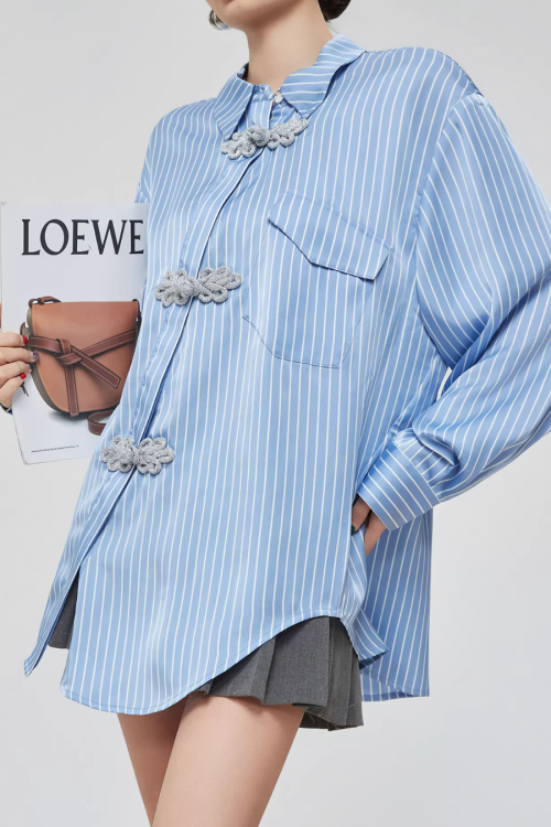 Chinese-Style Long-Sleeve Shirt