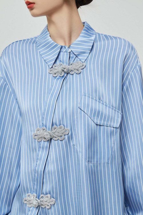 Chinese-Style Long-Sleeve Shirt