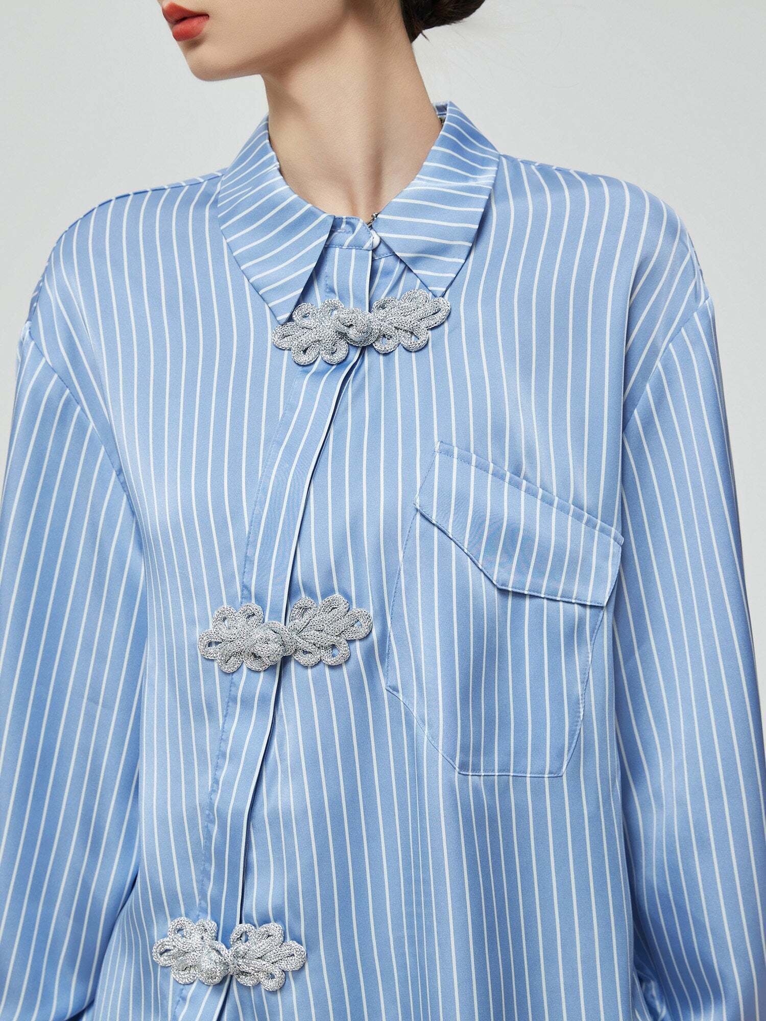 Chinese-Style Long-Sleeve Shirt Chinese-Style Long-Sleeve Shirt