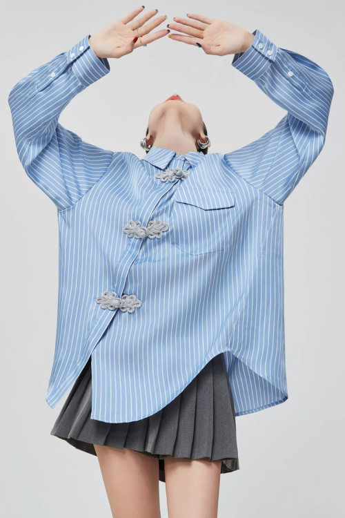 Chinese-Style Long-Sleeve Shirt