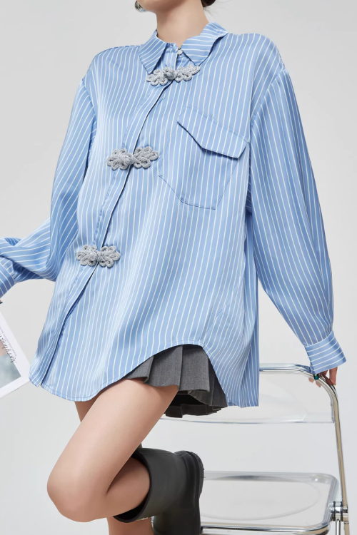 Chinese-Style Long-Sleeve Shirt