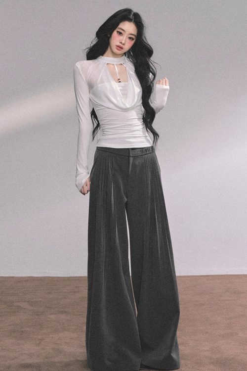 Choker Style Long Sleeve Top