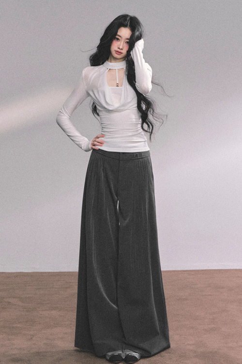 Choker Style Long Sleeve Top