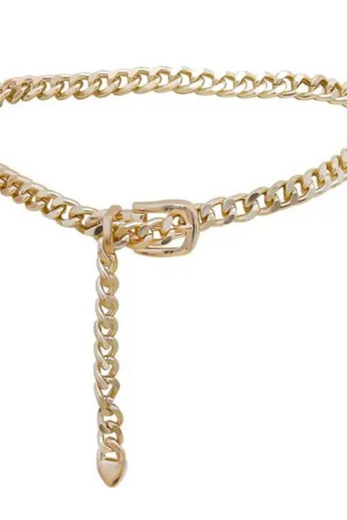 Chunky Buckle Chain Belt