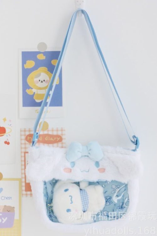 Cinnamoroll Transparent Crossbody Bag for Plushies and Pins
