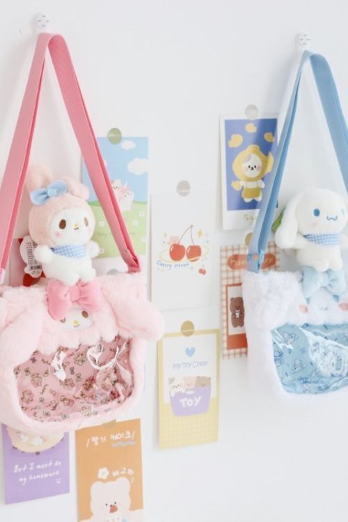 Cinnamoroll Transparent Crossbody Bag for Plushies and Pins