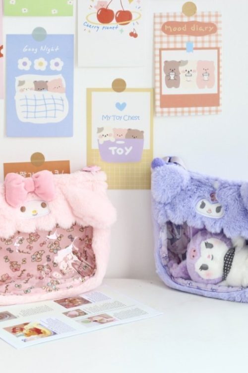 Cinnamoroll Transparent Crossbody Bag for Plushies and Pins