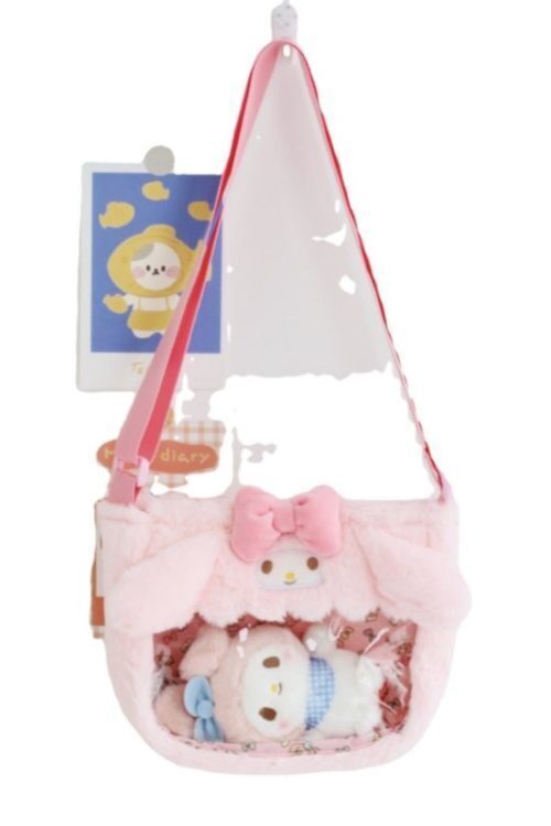 Cinnamoroll Transparent Crossbody Bag for Plushies and Pins