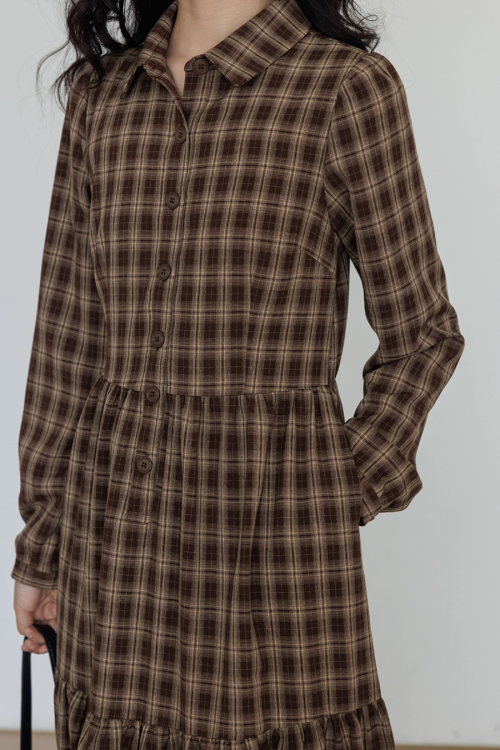 Classic Paid Long Dress