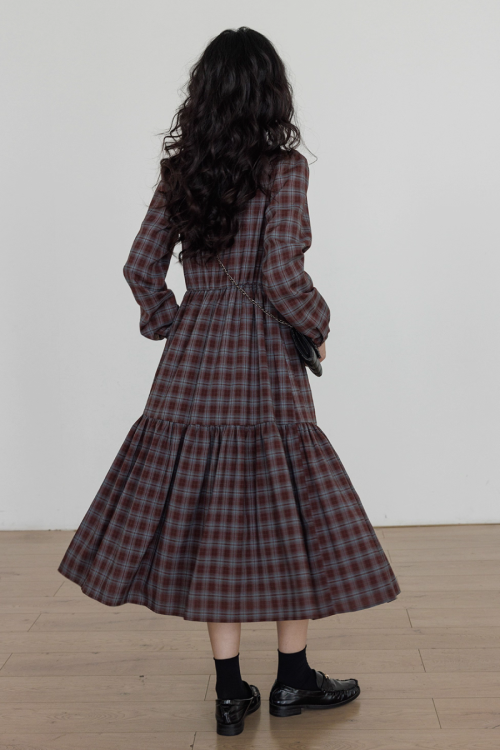 Classic Paid Long Dress