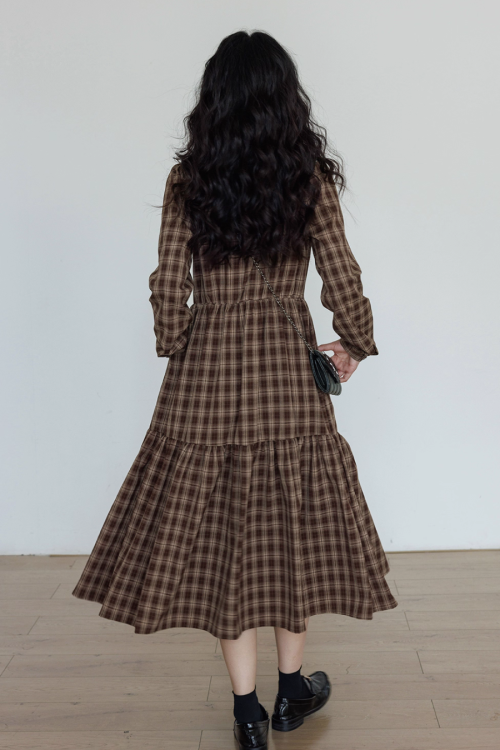 Classic Paid Long Dress