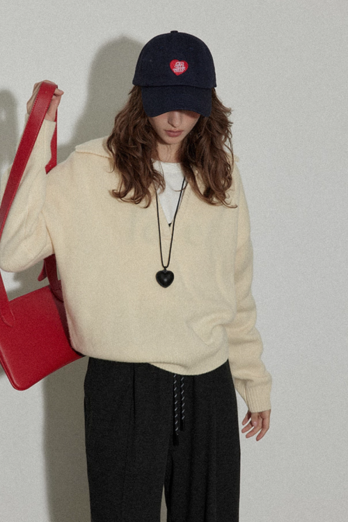 Collar Knit Casual Top