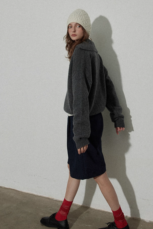 Collar Knit Casual Top